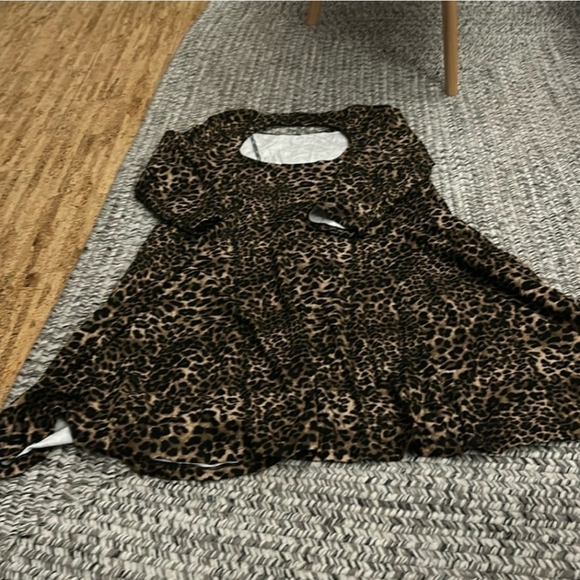 Torrid Betsey Johnson Leopard Ponte Skater Dress With Back Cutout - Picture 5 of 5